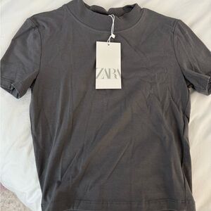 Zara Charcoal Short Sleeve Tee